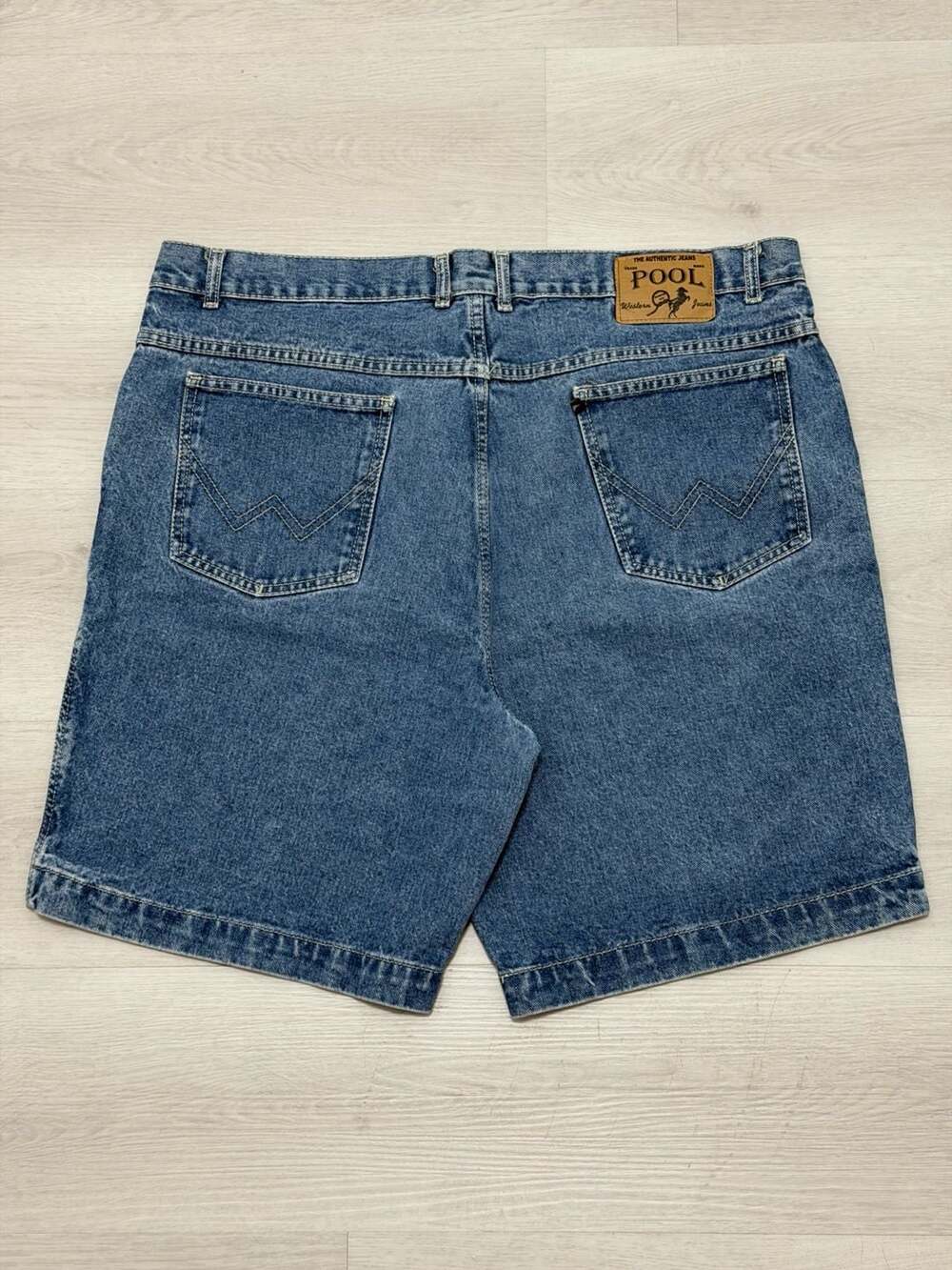 Vintage 90s Pool Western Jeans Relaxed Fit Denim Jorts Shorts Size 40